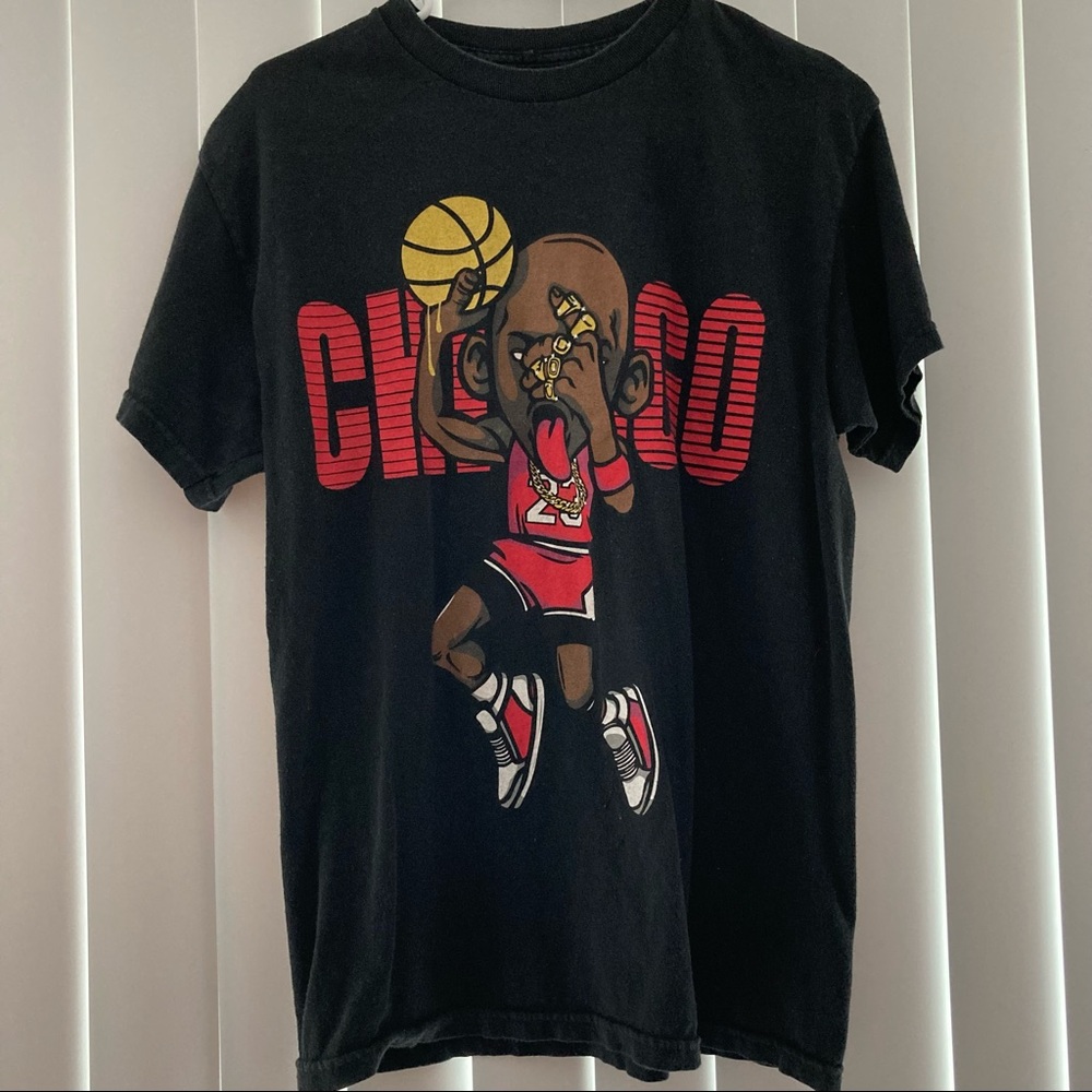 Michael Jordan NBA Shirt Black Sz- Medium